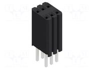 Connector: pin strips; socket; female; PIN: 6; THT; 1.5A; 125V; 2x3 FISCHER ELEKTRONIK