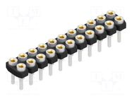 Connector: pin strips; socket; female; PIN: 22; 1.5A; 60V; straight FISCHER ELEKTRONIK