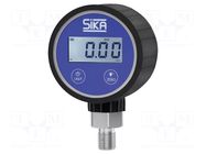 Digital pressure gauge; -1÷25bar; G 1/4"; 69mm; ±1%; 10÷70°C SIKA
