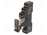 Relay: interface; DPDT; Ucoil: 230VAC; 5A; for DIN rail mounting WEIDMÜLLER