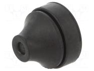 Grommet; EPDM; black; Panel thick: 3÷5mm; Øcable: 5÷9mm; IP67 FIBOX