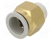 Push-in fitting; threaded,straight; -1÷10bar; brass; -5÷60°C SMC
