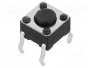 Microswitch TACT; SPST; Pos: 2; 50mA/12VDC; THT; none; 1.6N; 6x6mm Same Sky