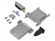 Connector: D-Sub; PIN: 15; plug; female; soldering; for cable; black ENCITECH