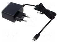 Power supply: switching; mains,plug-in; 5VDC; 1.2A; 6W; Out: USB C ESPE