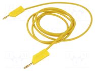 Test lead; 60VDC; 30VAC; 32A; Len: 2m; yellow; Material: brass HIRSCHMANN T&M