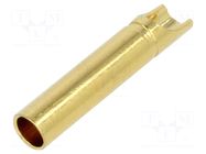 Connector: 2mm banana; socket; 15A; Contacts: brass gold plated AMASS