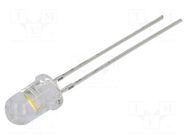 LED; white warm; 5mm; 8400÷10000mcd; 90°; Front: convex; 2.7÷3VDC OPTOSUPPLY