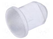 Fiber for LED; Ø5mm; L: 5mm; round; Front: convex BIVAR