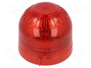 Signaller: lighting; flashing light; red; Sonos; 10÷60VDC; IP21 KLAXON SIGNALS