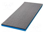 Foam insert; graphite-blue; 1200x500x40mm; 3pcs. LeanFoam