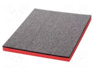 Foam insert; graphite-red; 480x580mm; 7pcs. LeanFoam