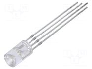 LED; RGB; 5mm; 120°; Front: recessed; -30÷85°C; Variant: tricolour OPTOSUPPLY