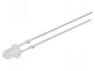 LED; white cold; 3mm; 22000÷25000mcd; 30°; Front: convex; -30÷85°C OPTOSUPPLY