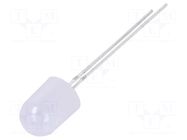 LED; white cold; 8mm; 1120÷1560mcd; 30°; Front: convex; 2.9÷3.4VDC OPTOSUPPLY
