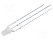 LED; orange,yellow; 3mm; 60°; Front: convex; 2.1÷2.6VDC; -30÷85°C OPTOSUPPLY