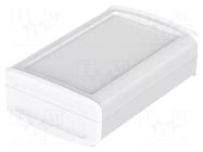 Enclosure: desktop; BoVersa; X: 88mm; Y: 125mm; Z: 42mm; white BOPLA
