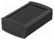 Enclosure: desktop; BoVersa; X: 88mm; Y: 125mm; Z: 42mm; black BOPLA