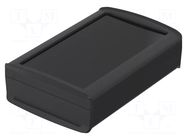 Enclosure: desktop; BoVersa; X: 120mm; Y: 170mm; Z: 52mm; black BOPLA