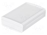Enclosure: desktop; BoVersa; X: 185mm; Y: 275mm; Z: 73mm; white BOPLA