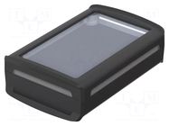 Enclosure: desktop; BoVersa; X: 80mm; Y: 125mm; Z: 42mm; black BOPLA