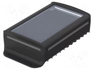 Enclosure: desktop; BoVersa; X: 140mm; Y: 258mm; Z: 66mm; black BOPLA