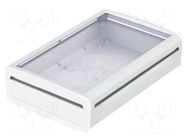 Enclosure: desktop; BoVersa; X: 185mm; Y: 275mm; Z: 73mm; white BOPLA