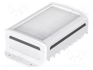 Enclosure: desktop; BoVersa; X: 88mm; Y: 162mm; Z: 42mm; white BOPLA