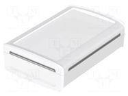 Enclosure: desktop; BoVersa; X: 120mm; Y: 170mm; Z: 52mm; white BOPLA
