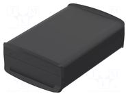 Enclosure: desktop; BoVersa; X: 88mm; Y: 125mm; Z: 42mm; black BOPLA