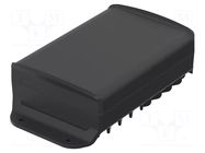 Enclosure: desktop; BoVersa; X: 88mm; Y: 162mm; Z: 45mm; black BOPLA