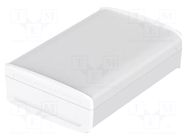 Enclosure: desktop; BoVersa; X: 120mm; Y: 170mm; Z: 52mm; white BOPLA