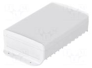 Enclosure: desktop; BoVersa; X: 140mm; Y: 258mm; Z: 66mm; white BOPLA