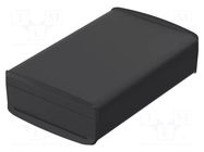 Enclosure: desktop; BoVersa; X: 140mm; Y: 210mm; Z: 63mm; black BOPLA