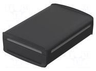 Enclosure: desktop; BoVersa; X: 120mm; Y: 170mm; Z: 52mm; black BOPLA