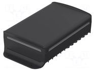 Enclosure: desktop; BoVersa; X: 140mm; Y: 258mm; Z: 66mm; black BOPLA