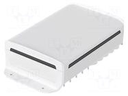 Enclosure: desktop; BoVersa; X: 120mm; Y: 216mm; Z: 55mm; white BOPLA