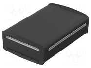 Enclosure: desktop; BoVersa; X: 120mm; Y: 170mm; Z: 52mm; black BOPLA