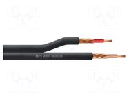 Wire: instrumental; 2x0.23mm2; stranded; Cu; black; PVC; -25÷65°C REDS MUSIC
