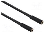 Cable; Jack 3.5mm socket,both sides; 1m; black; Øcable: 6mm; PVC REDS MUSIC