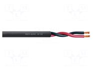 Wire: loudspeaker cable; 2x1.5mm2; stranded; Cu; black; PVC REDS MUSIC