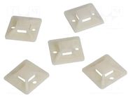 Holder; self-adhesive; ABS; natural; Tie width: max.8mm; L: 19mm LOGILINK