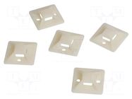Holder; self-adhesive; ABS; natural; Tie width: max.9.1mm; L: 24mm LOGILINK