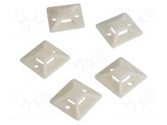Holder; self-adhesive; ABS; natural; Tie width: max.11mm; L: 28mm LOGILINK