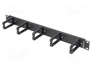 Cable organizer; 1U; black; Standard: 19" LANBERG