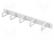 Cable organizer; 1U; grey; Standard: 19" LANBERG