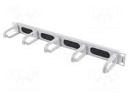 Cable organizer; 1U; grey; Standard: 19" LANBERG