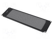 Stopper; 3U; black; Standard: 19"; perforated LANBERG