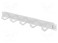 Cable organizer; 1U; grey; Standard: 19" LANBERG