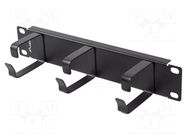 Cable organizer; 1U; black; Standard: 10" LANBERG